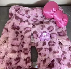 USJ ハローキティ マフラーハット ピンク ヒョウ柄