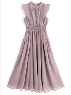 楊柳シフォンフリルフレアワンピース[k9123c]