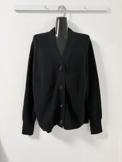 無印良品 型崩れしにくい糸で編んだＶネックカーディガン XL ブラック 婦人