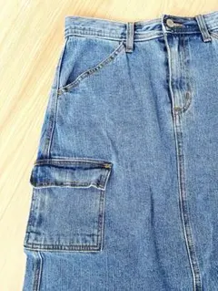 J.GALT デニム フレアスカート ポケット付き