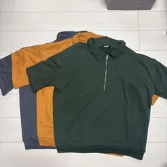 kutir ダメージ加工　ハーフジップ　3点セット