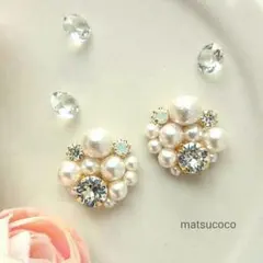 ホワイトパールイヤリング