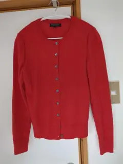 BANANA REPUBLIC ストレッチメリノ カーディガン M レッド