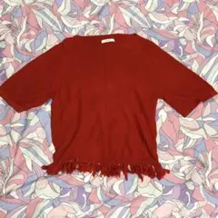 moussy マウジー 裾フリンジサマーニットプルオーバーのサムネイル
