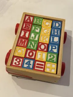 木製　ABCブロック　積み木　知育玩具