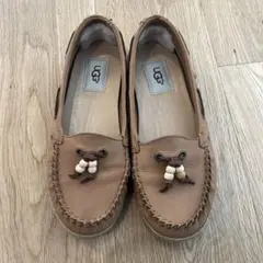 UGG 23cm レザー モカシン ブラウン