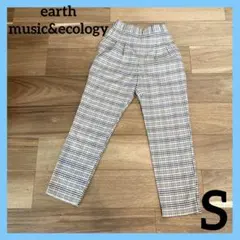 earth music&ecology アース チェック柄 カジュアルパンツ Sのサムネイル