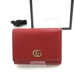 ✨新品未使用✨　GUCCI ミニ財布　GG柄　GGライン　マーモント　三つ折り