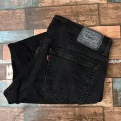 ビンテージ　古着　リーバイス569 バギー　ブラックデニムジーンズ　W34L30