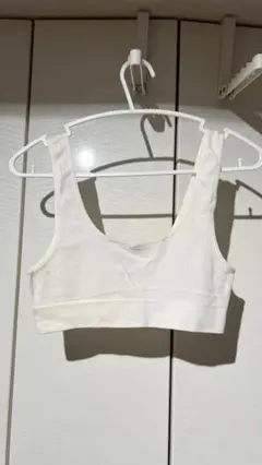 ホワイト リブ編み ブラトップのサムネイル