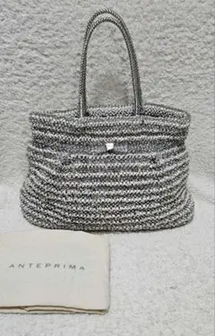 【美品】アンテプリマ クリスタッロフィオッコ ワイヤーバッグ リボン 大容量