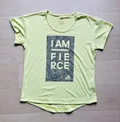 adidas I AM FIERCE Tシャツ ライムグリーン