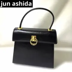 【美品】jun ashida フォーマルバッグ レザー 2way 黒金 冠婚葬祭のサムネイル