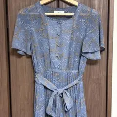 AVAN LILY花柄ロングワンピース ブルー