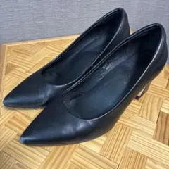 ALL BLACK ポインテッドトゥ パンプス ブラック 37のサムネイル