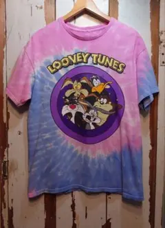 ☆US古着ルーニーテューンズ/キャラクターTシャツ/タイダイ/L