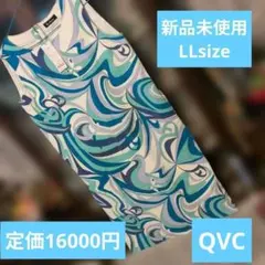 AnnCoguine❣️ノースリーブひざ丈ワンピース L ストレッチ有り　QVC