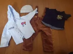 ベビー服セット（ジャケット・Tシャツ・パンツ・帽子）　70サイズ