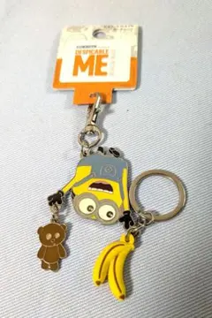 ミニオン ボブ×ティム バナナ付き キーチェーン 新品