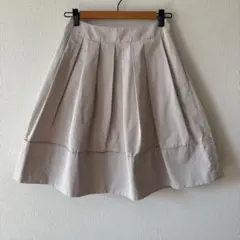 M-premier BLACK フレアスカート　膝丈　ベージュ　サイズ36