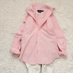 極美品❤️フランクアンドアイリーンBARRYコットンガーゼシャツピンク