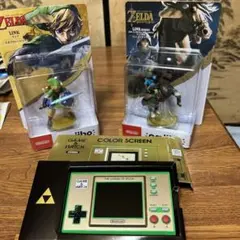 ゲーム&ウォッチ ゼルダの伝説　amiiboゼルダの伝説フィギュア2体