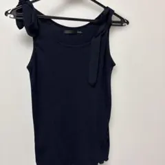 Heather リボン付き タンクトップ ネイビーのサムネイル