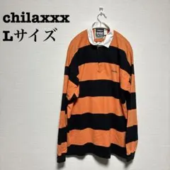 【chilaxxx】ラガーシャツ バックプリントMADE in USA Lサイズのサムネイル