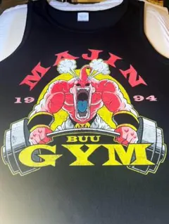 【タンクトップ】　MAJIN GYM　魔人ブウ　ゴールドジム　ブラック　M