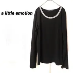 4327K A Little Emotion 領口亮片 剪裁上衣 黑色 長袖上衣