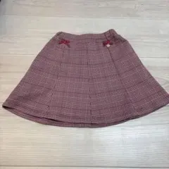 新品未使用 スカート 赤 チェック 110
