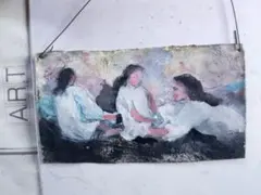 油彩画 三人の女性 抽象画 アート 油彩画 三人の女性 抽象画 アート - メルカリ