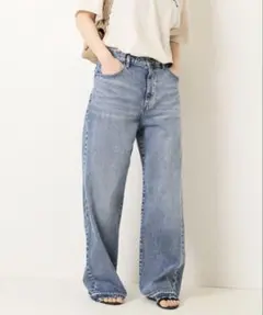 5 1/2 LOOSE-STRAIGHT DENIM　ブルー　38のサムネイル