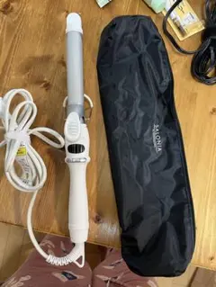 SALONIA ヘアカールアイロン 25mm ホワイト 収納ケース付き