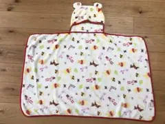 【中古品】耳付き フリース ブランケット ディズニー プーさん柄 ベビー用品