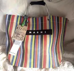 新品未使用 おしゃれ MARNI マルニマーケット トートバッグ カゴバッグ