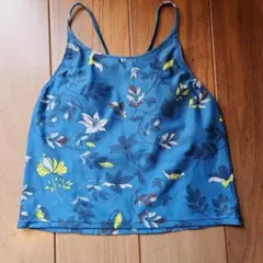 Julier ジュリエヨガタンクトップ 花柄 青色Mサイズ