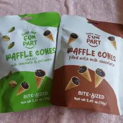 funPART ワッフルコーン　ミルクチョコ&ピスタチオ　2袋セットのサムネイル
