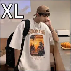 ♥限定セール♥Tシャツ　ホワイト　XL　男女兼用　カジュアル　ストリート　メンズ