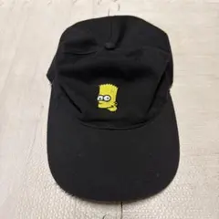 The Simpsons バート 刺繍 キャップ ブラック