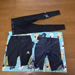 SKINS XL ロングタイツ ブラック・グレー