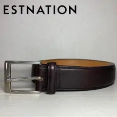 ESTNATION レザー製メンズベルト チョコのサムネイル