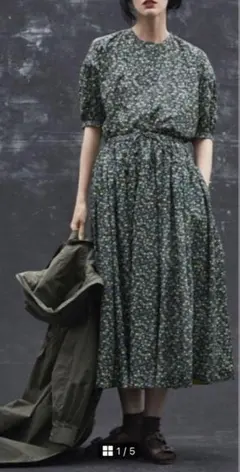 Drawer flowerprint long skirt 36