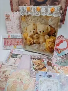 テディベア　６穴リングおすそ分けファイル　セット　紙もの大量