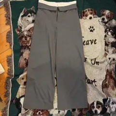 ZARA スラックス グレー ストライプ