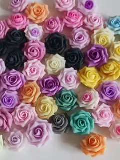 バラ型デコレーションパーツ5 0個セット