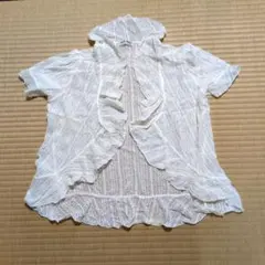 MAGIC SOUND フリル付きカーディガン L