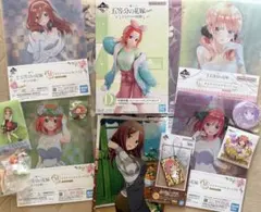 五等分の花嫁　一番くじ　D賞　中野四葉フィギュア　クリアファイル　まとめ売り