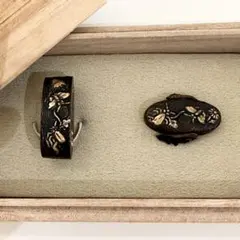 幕末の志士が愛用した刀の拵で使われた野晒図の縁頭 幕末の志士が愛用した刀の拵で使われた野晒図の