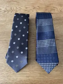 【RITORNO】ネクタイ 2本セット　ダークグレー ネイビー